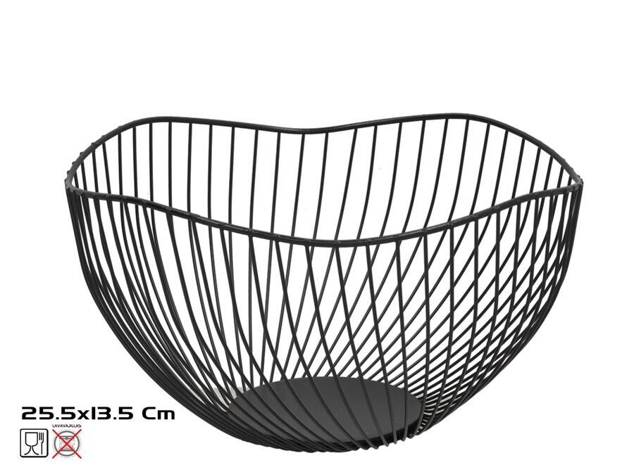 Metāla augļu trauks 25,5 x 13,5 cm, KITCHEN&GO (8445393557274)