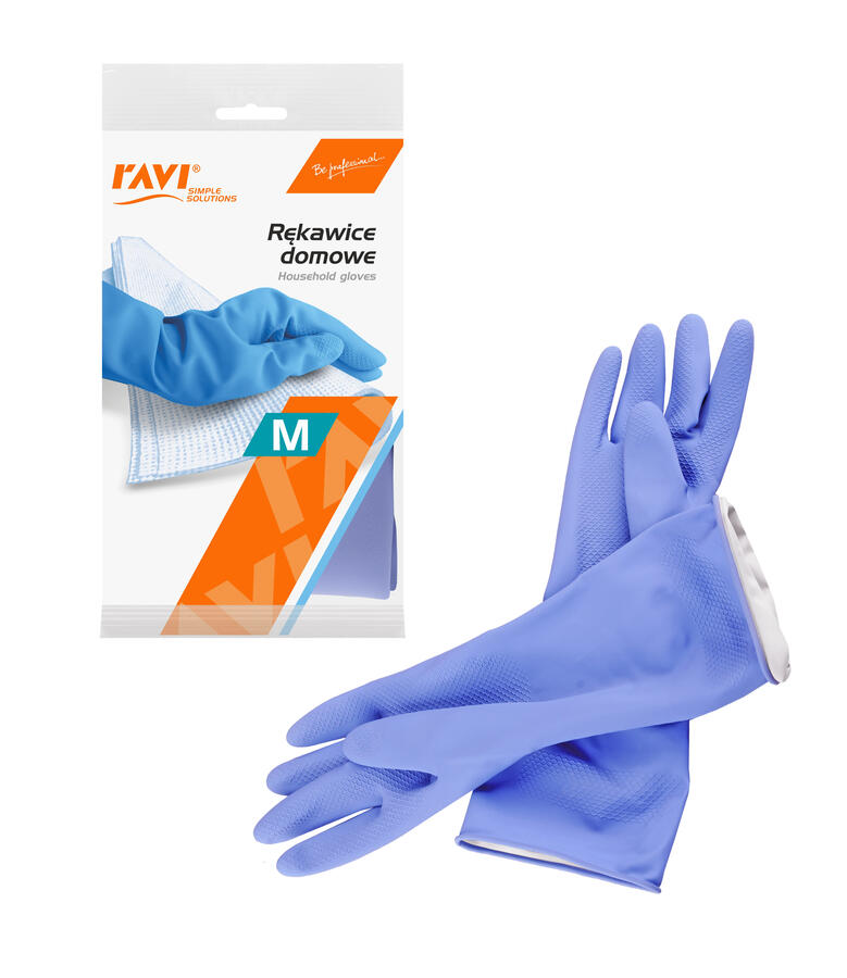 Латексные хозяйственные перчатки M, 1 пара, 12.5 x 3 x 27.5, 00902, Simple Solution (00902)