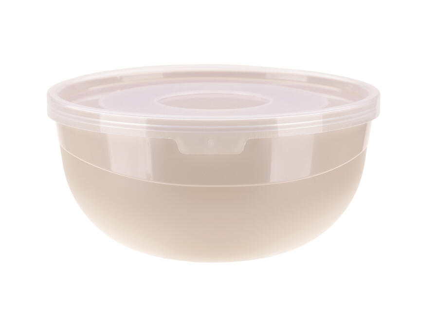 Миска с крышкой, 0,7 л, бежевая, 14 x 14 x 7, 91311, RAVI Decor (91311 BEIGE)