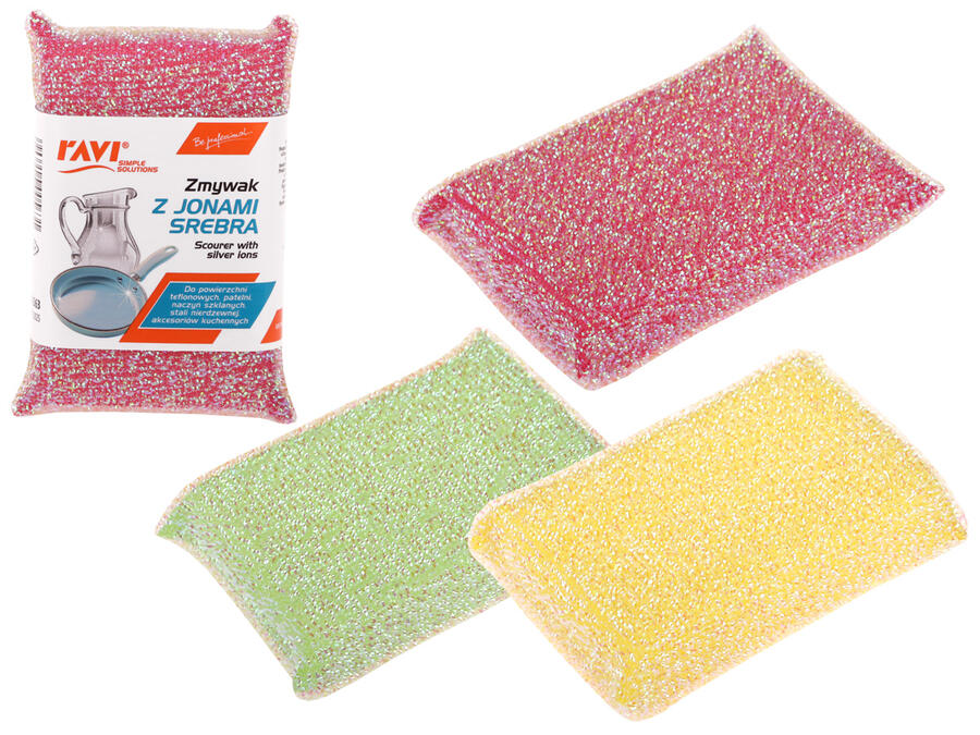 Trauku mazgāšanas švamme ar sudraba joniem 11 x 7 x 2.5 00563 Simple Solution (00563)