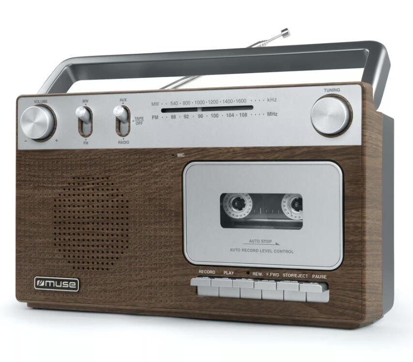 Pārnēsājams radio ar kasešu magnetofonu, darbojas ar maiņstrāvas barošanu vai 6×C baterijām, M 152 W (M 152 WS)