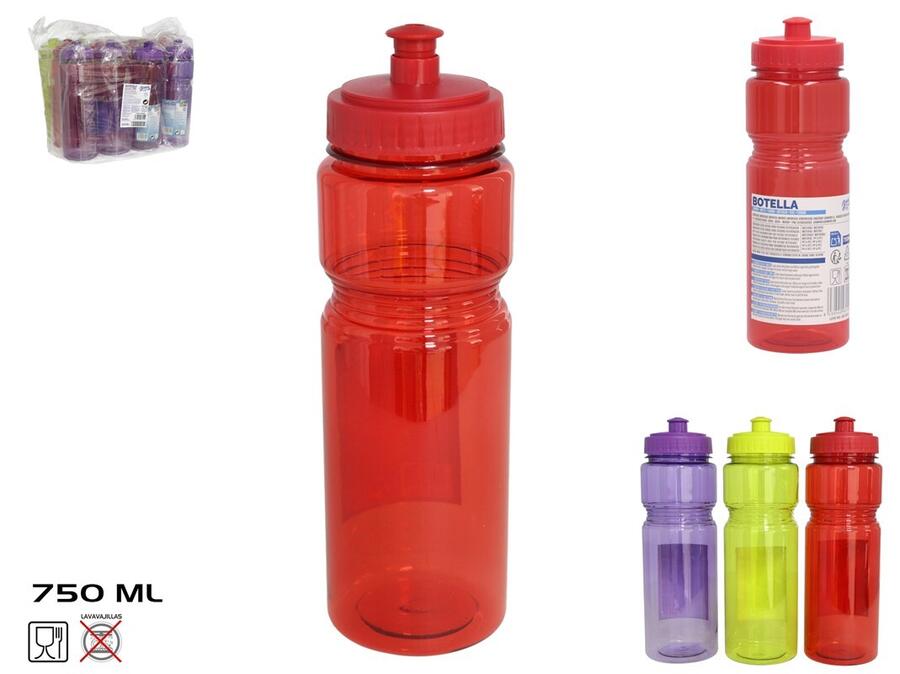 Plastmasas pudele 750 ml, 3 krāsas