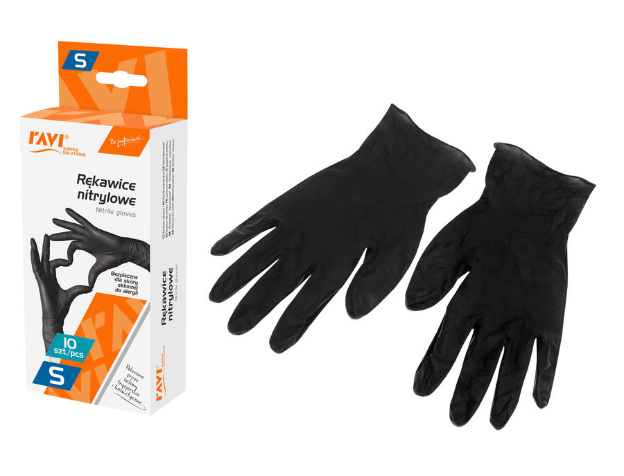 Nitrila cimdi BLACK, 10 gab., S
