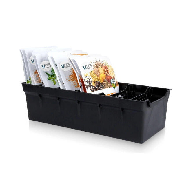 Garšvielu organizators 30x13x8 cm (melns), 150803, VILDE (150803)