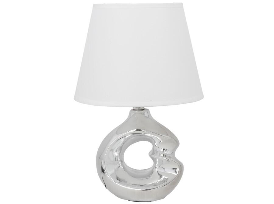 Keramikas galda lampa, sudraba krāsā, 22