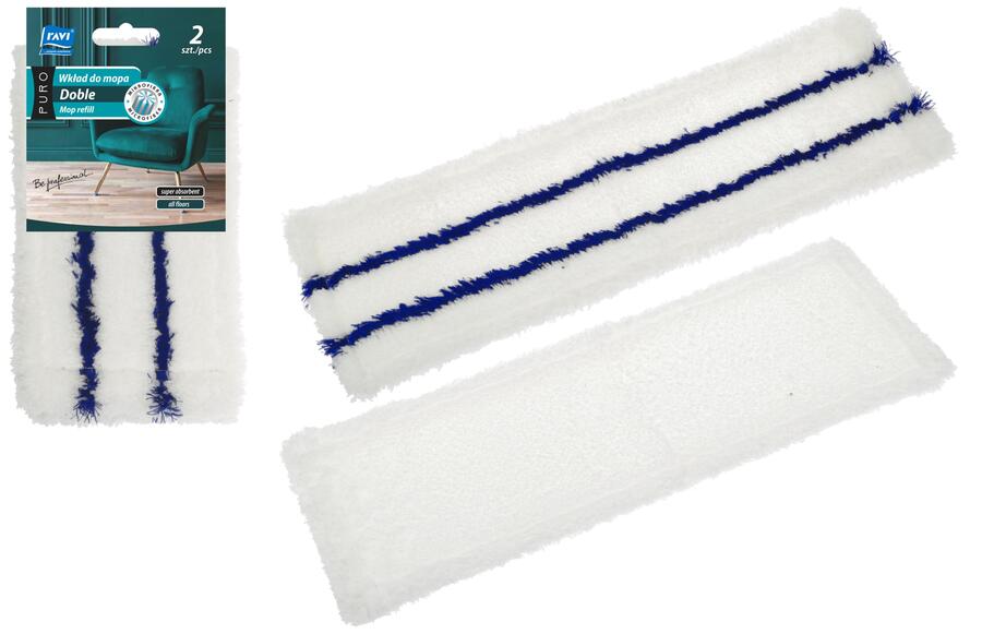 Doble mopa uzgalis, rudzupuķu svītras, 2 gab., 26 x 14 x 6, 00699, Simple Solution (00699)