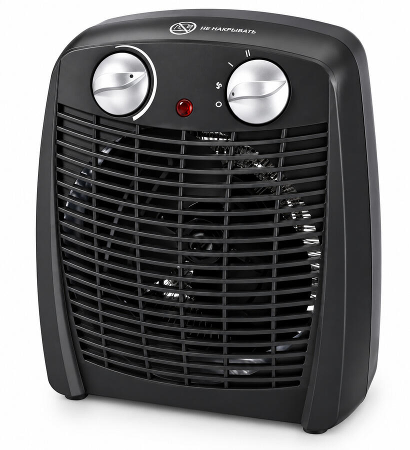Обогреватель, 2000W, 3 режима работы, функция холодного обдува, 55V51970CB, черный, Oliver Voltz (55V51970CB)