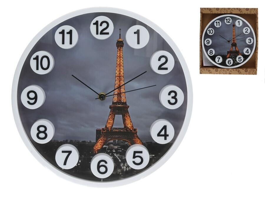 Sienas pulkstenis "Eiffel" ar 3D