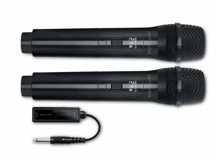 Divi bezvadu mikrofoni (2 gab. komplektā) ar RF 2,4 GHz pārraidi, MUSE, MC 50 W (MC 50 WI)