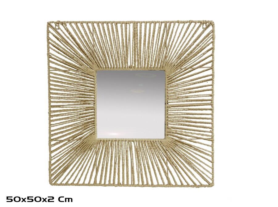 Kvadrātveida “Moon” spogulis 50 x 50 x 2 cm, DECORLIFE (8445393572703)