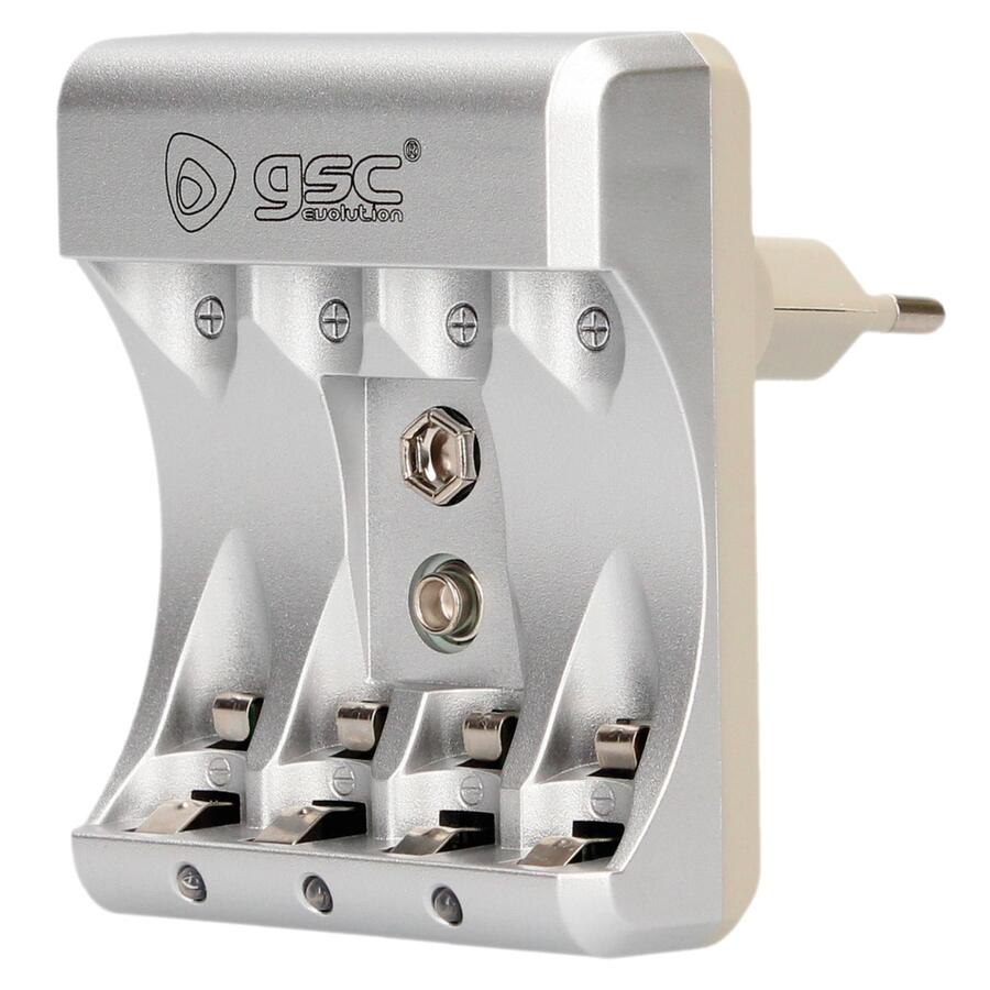 Зарядное устройство GSC evolution для 4 x AAA/AA и 1 x 9V аккумуляторной батарейки, 106005011 (106005011)