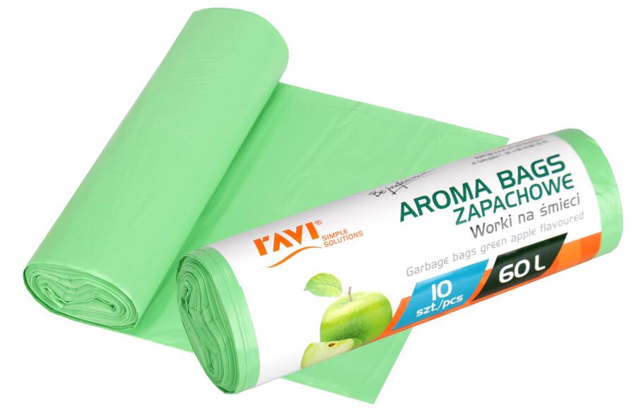 Мешки для мусора Aroma Bags, зеленое яблоко, 60 л, 10 шт., 4 x 17 x 4, 10704, Simple Solution (10704)
