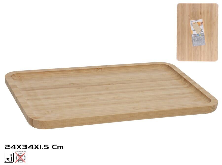 Бамбуковый поднос, 24.00 x 34.00 x 1.50, KITCHEN&GO (8445393420035)
