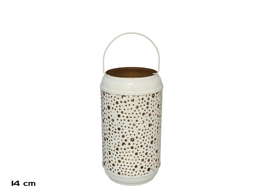 Krēmkrāsas sveču laterna, 14 cm, Anita