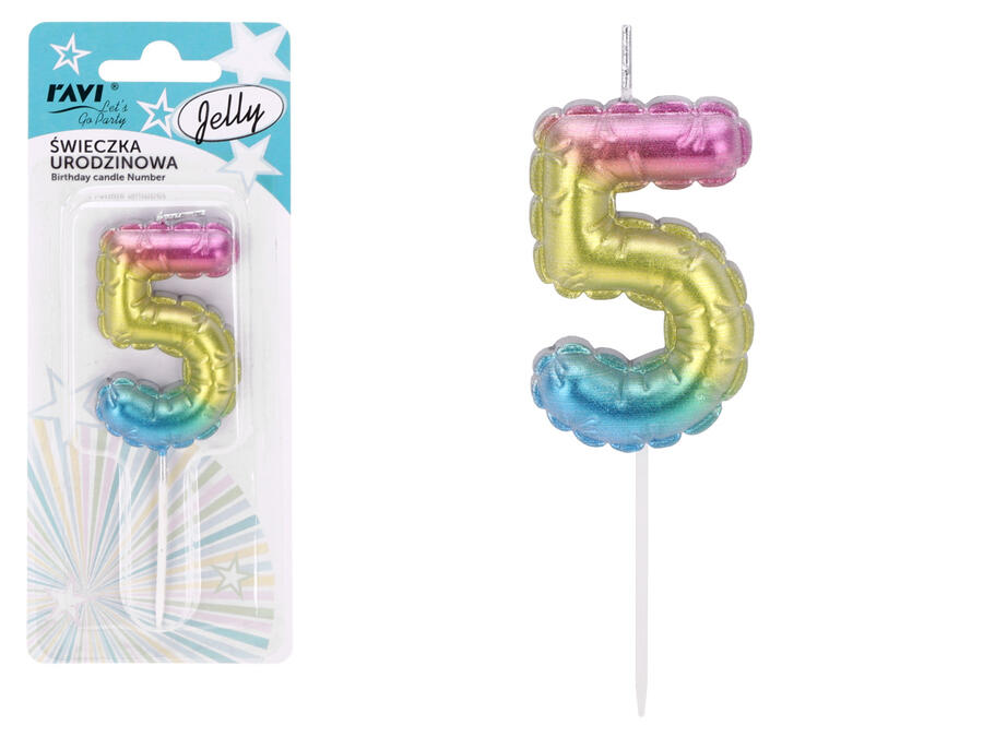 Dzimšanas dienas svece Jelly 5, 6