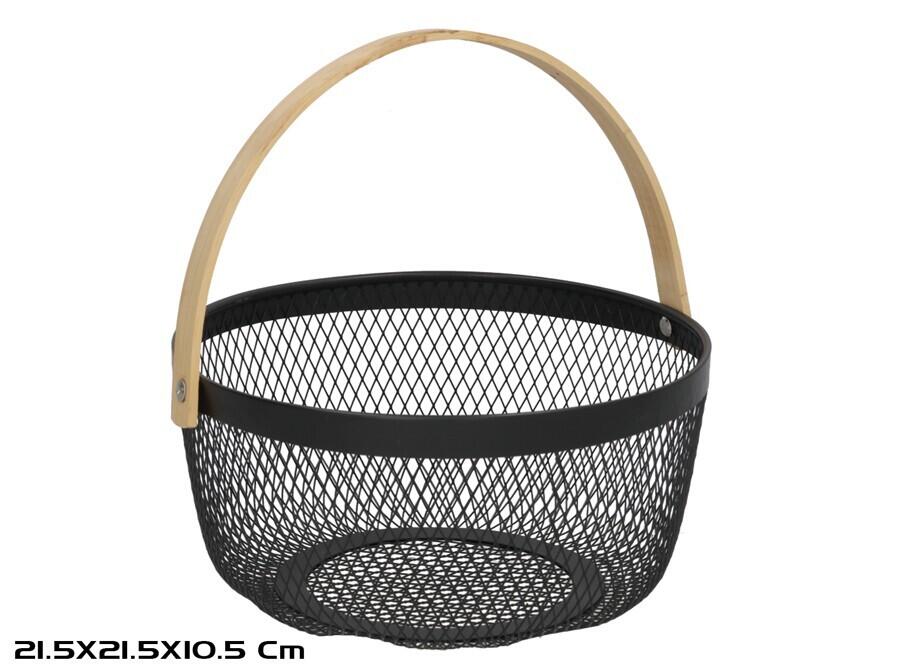 Melns grozs ar rokturi, 21.50 × 21.50 × 10.50 cm (8445393431581)