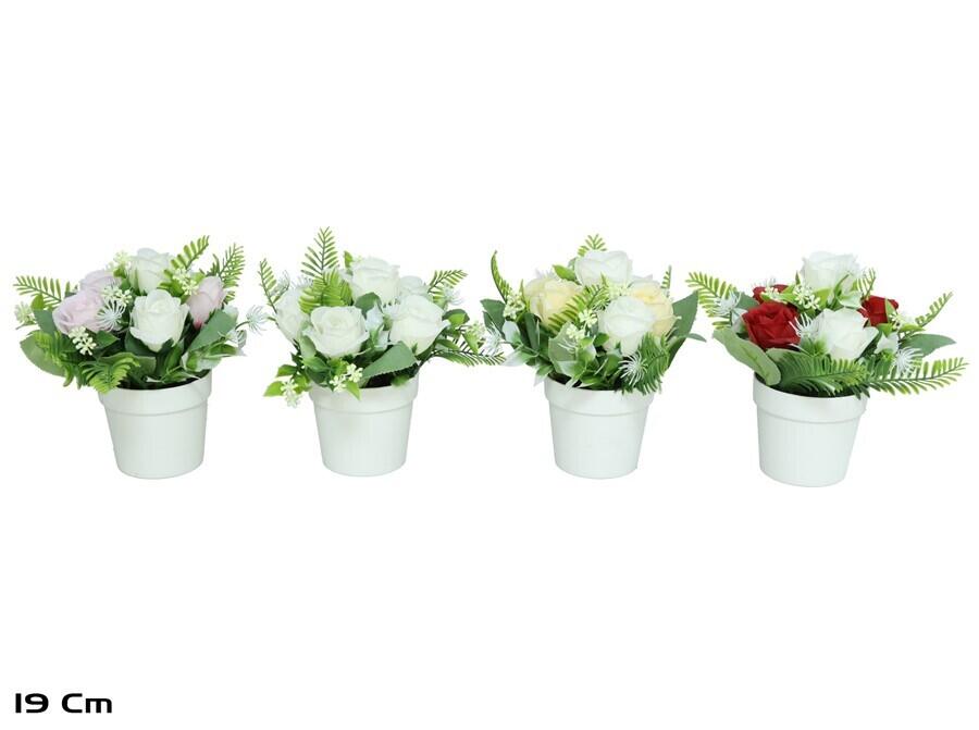Mākslīgais rozes pumpurs podā 19 cm