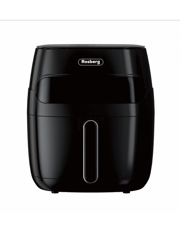 Аэрогриль Rosberg 55R51980CA, 1350 Вт, 5,2 л, LED-дисплей, таймер, до 200°C, черный (55R51980CA)