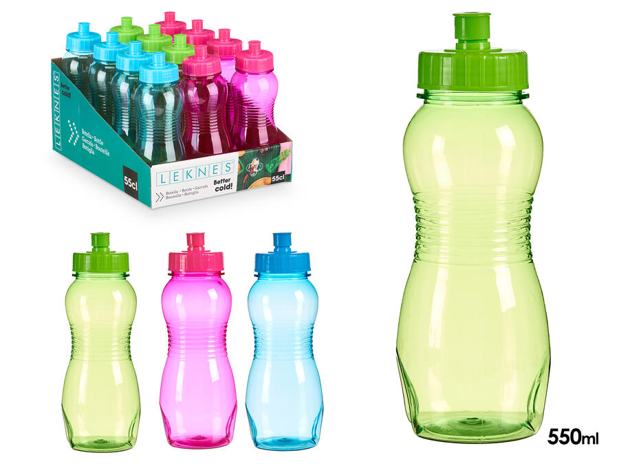 Ūdens pudele, 550 ml, 3 krāsas