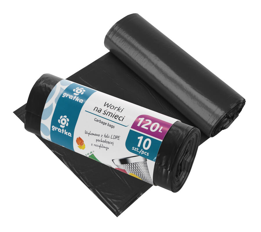 Мешки для мусора 120 л LDPE, 10 шт., 6 x 19.5 x 6, 10708, Gratka (10708)