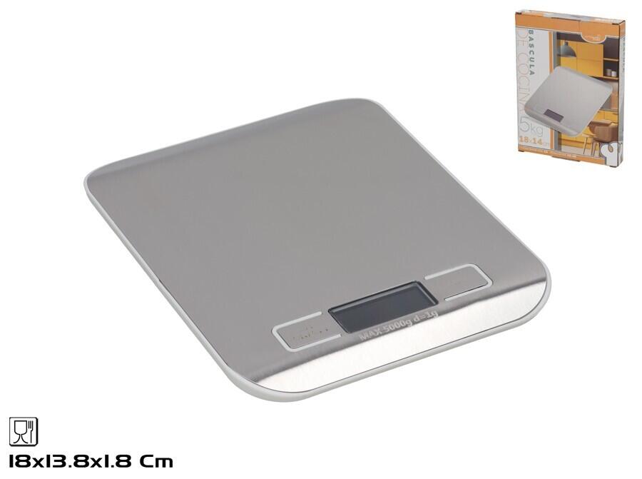 Цифровые кухонные весы 5 кг, 18 x 14 x 2 см, KITCHEN&GO (8445393420844)