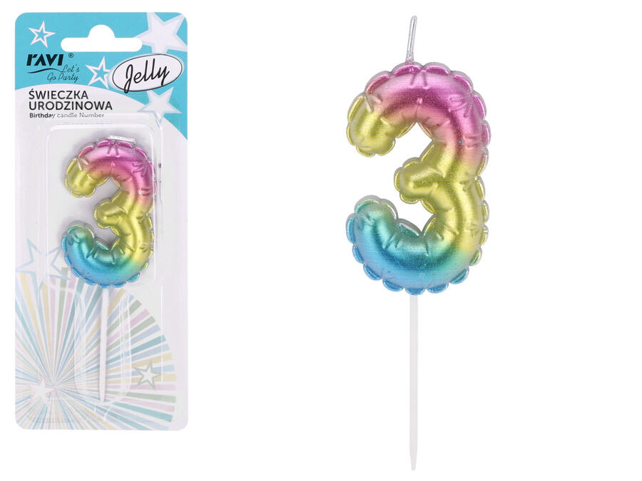 Dzimšanas dienas svece Jelly 3, 6