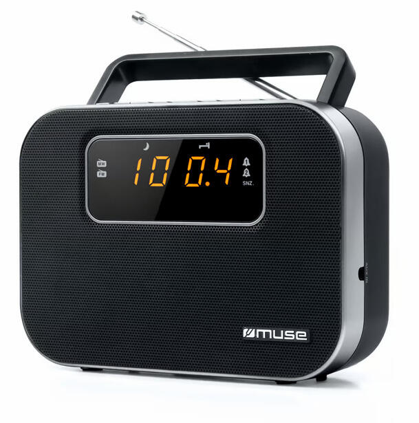 Pārnēsājams PLL radio (FM/MW) ar pulksteņa