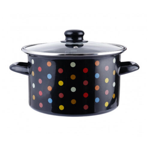Premium katls, Ø24 × 14 cm, 4.8L emaljēts, 554518I24G, Rosberg (554518I24G)