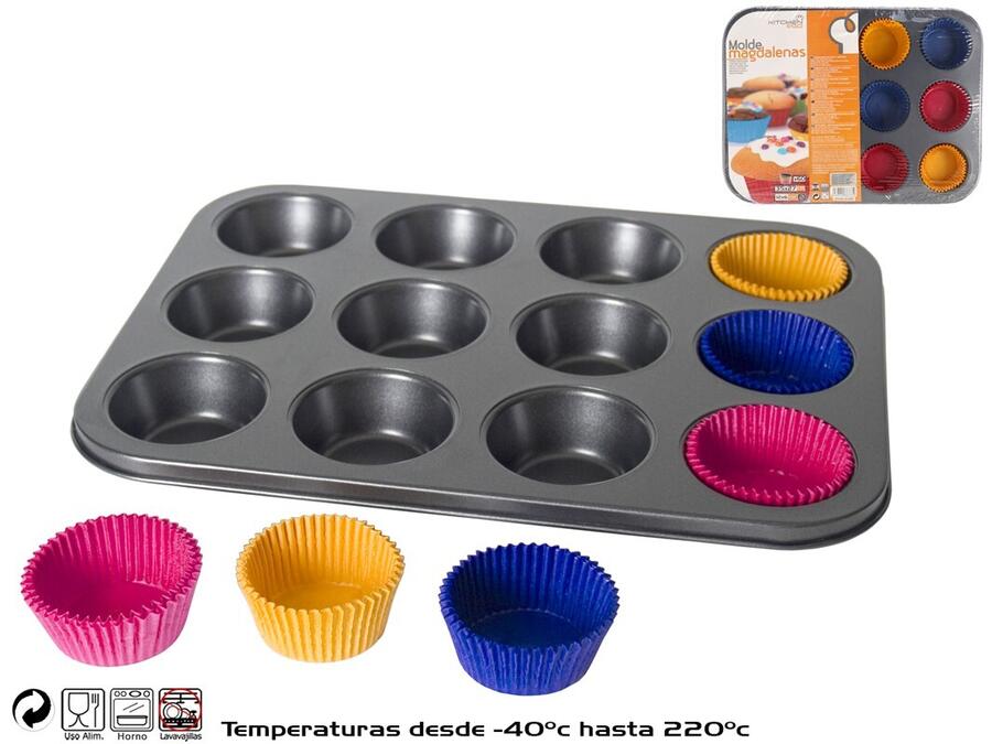 KITCHEN&GO Nepiedegoša tērauda kēksiņu forma 12