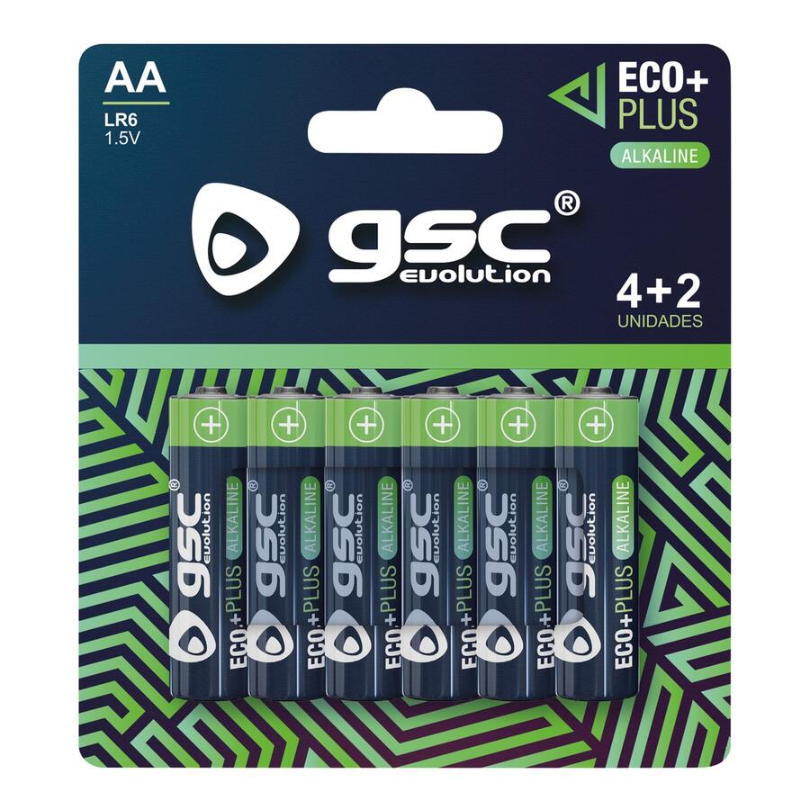 Щелочные батарейки GSC EcoPlus alkaline LR6 (AA), 6 шт./упаковка, 106000053 (106000053)