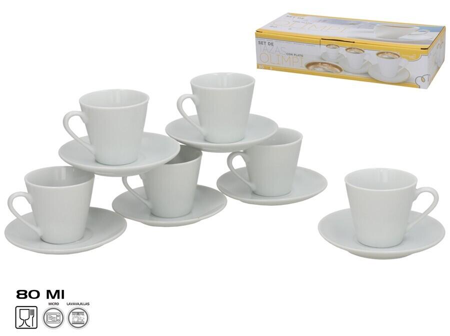 Набор из 6 чашек с блюдцами, 6,5 x 11 x 11 см, KITCHEN&GO (8445393535173)