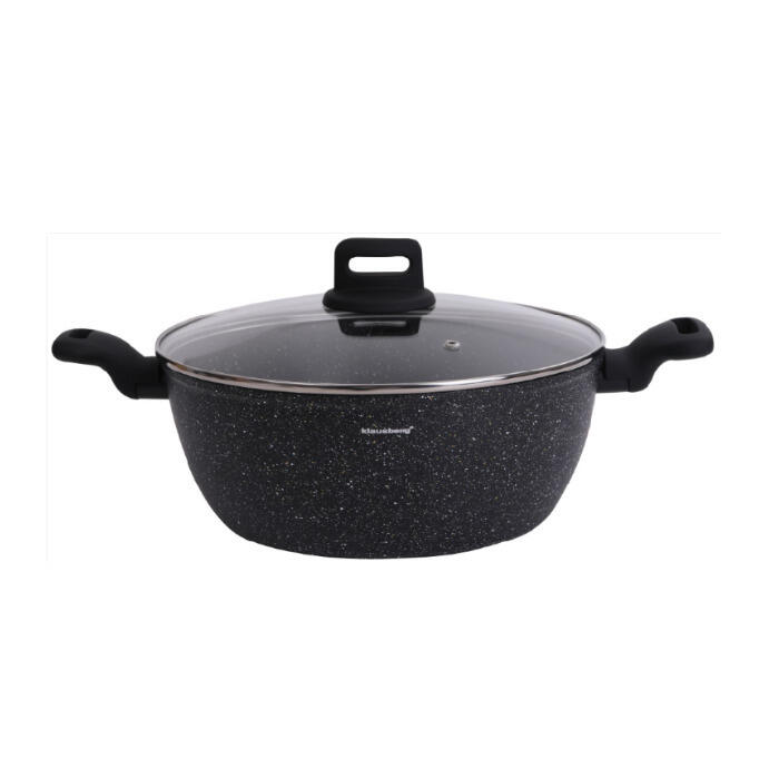Katls, melns marmors, Ø28cm, 5.71L