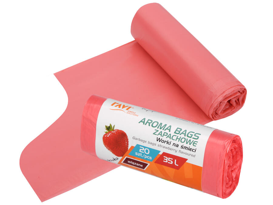 Мешки для мусора AROMA BAGS 35 л, аромат клубники, 20 шт., 13 x 4.5 x 4.5, 00751, Simple Solution (00751)