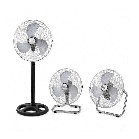 Ventilators, 3 vienā, diam 40 cm, 70 W, 3 ātrumi, hromēts/melns, 5R51760J18, Rosberg* (5R51760J18)