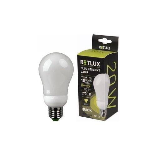 Retlux Ekonomiskā spuldze. klasiskā A65,20W