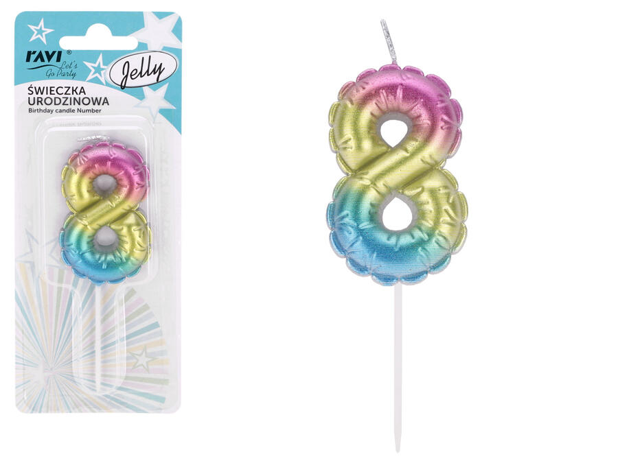 Dzimšanas dienas svece Jelly 8, 6