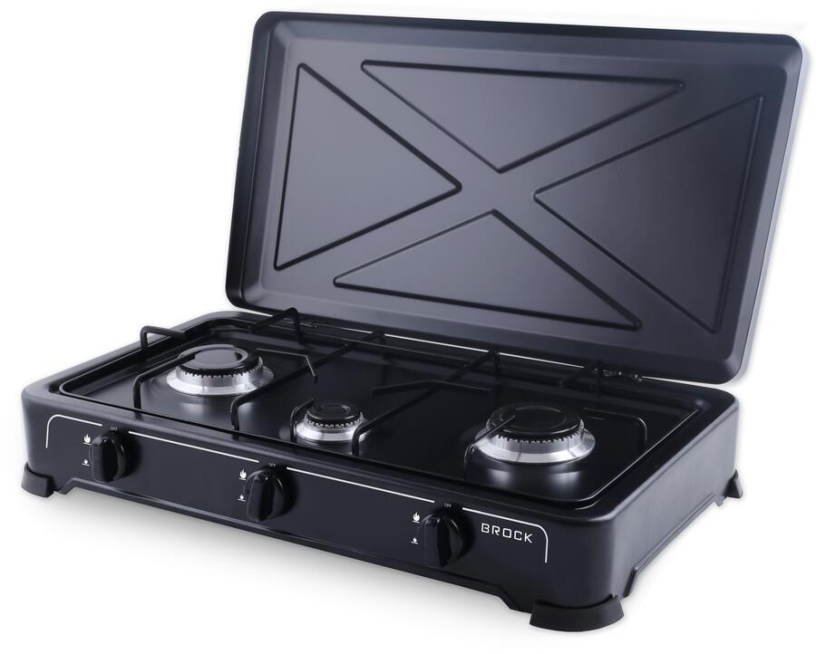 Газовая плита с тремя конфорками BROCK GS 2003 BK (GS 2003 BK)