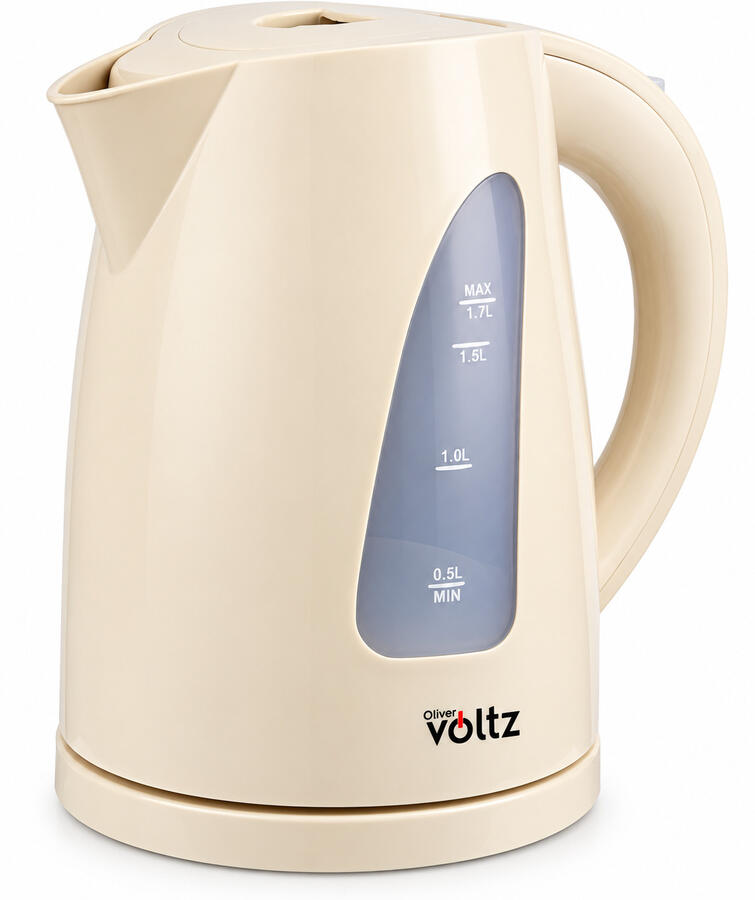 Электрический чайник, 2200W, 1.7L, кремовый, 55551230BC, Oliver Voltz (55551230BC)