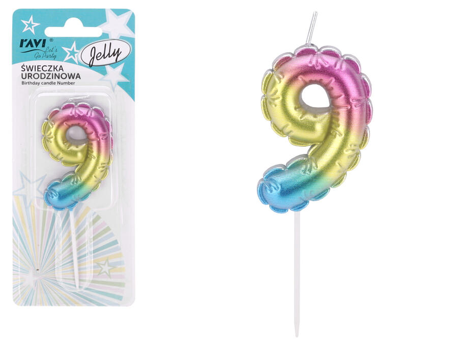 Dzimšanas dienas svece Jelly 9, 6