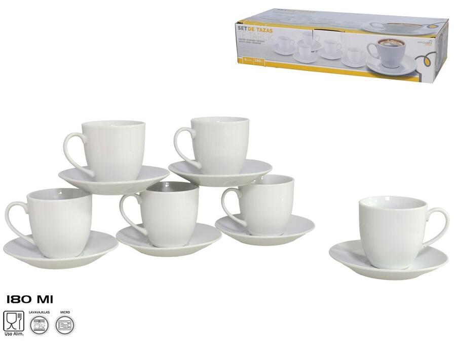 Набор из 6 чашек/тарелок,12 предметов 8 × 13 × 13 см, KITCHEN&GO (8430540979047)