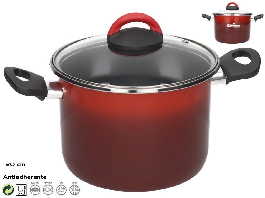 Глубокая кастрюля с крышкой, ~4,5 л, 20 см, Rosso, 29,00 x 20,00 x 22,00 см, Magefesa (8427267126410)