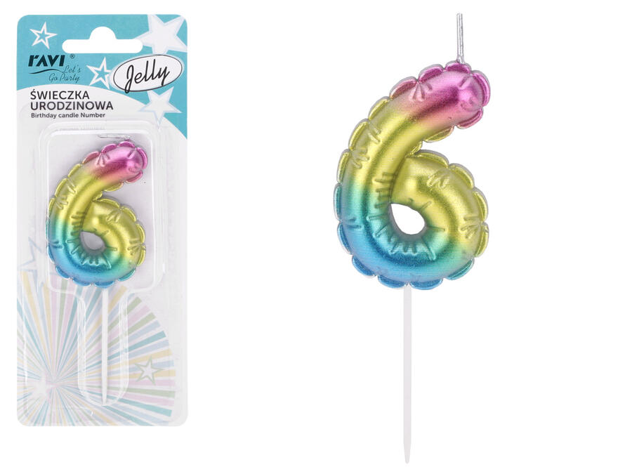 Dzimšanas dienas svece Jelly 6, 6