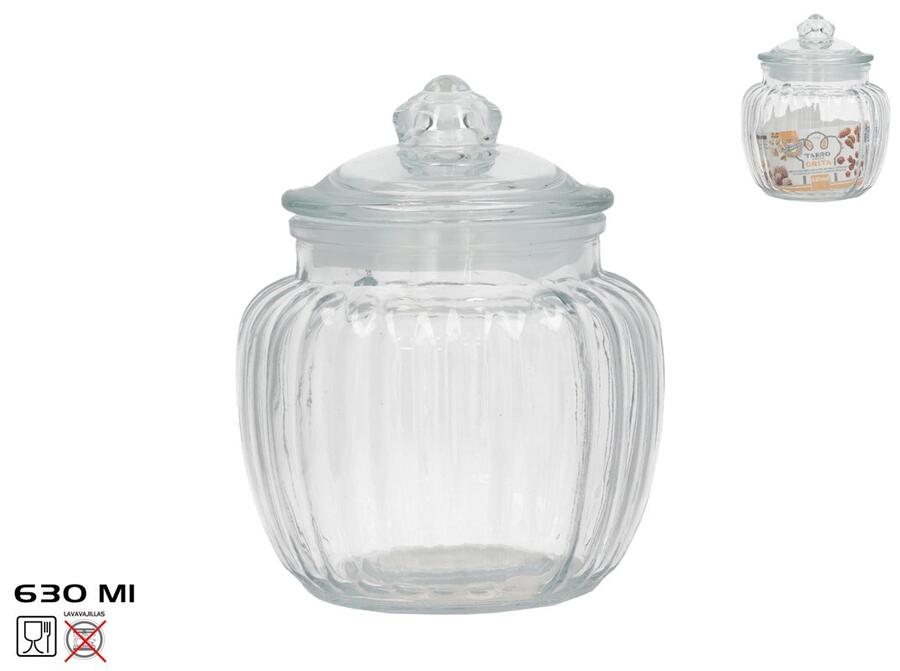 Greta stikla burka, 630 ml, 12
