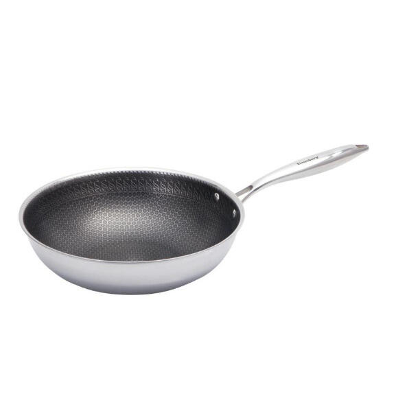 Nerūsējošā tērauda WOK panna ar šūnveida