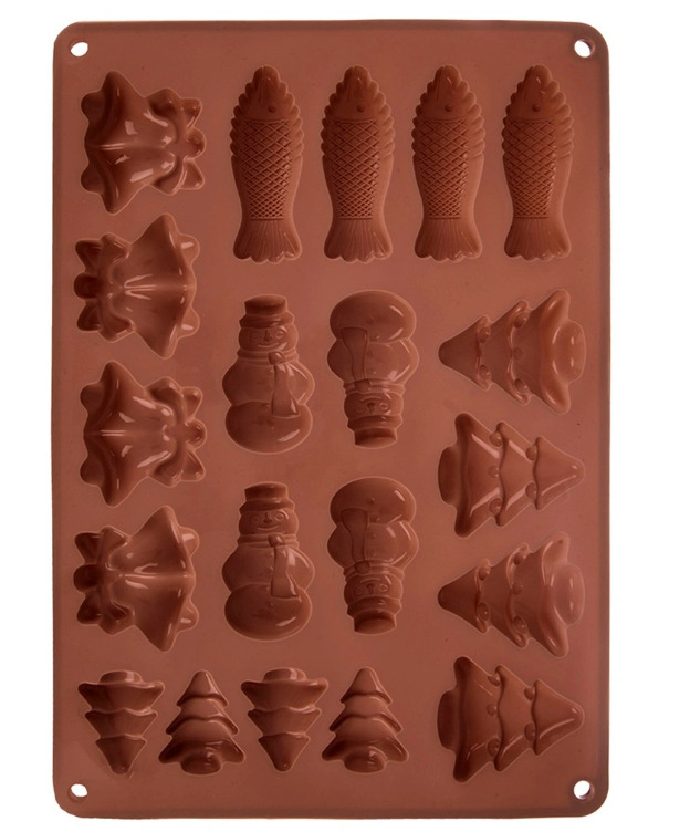 Форма для печенья и шоколадных конфет, силиконовая, 34 x 24,5 x 1 см, 154436, ORION (154436)