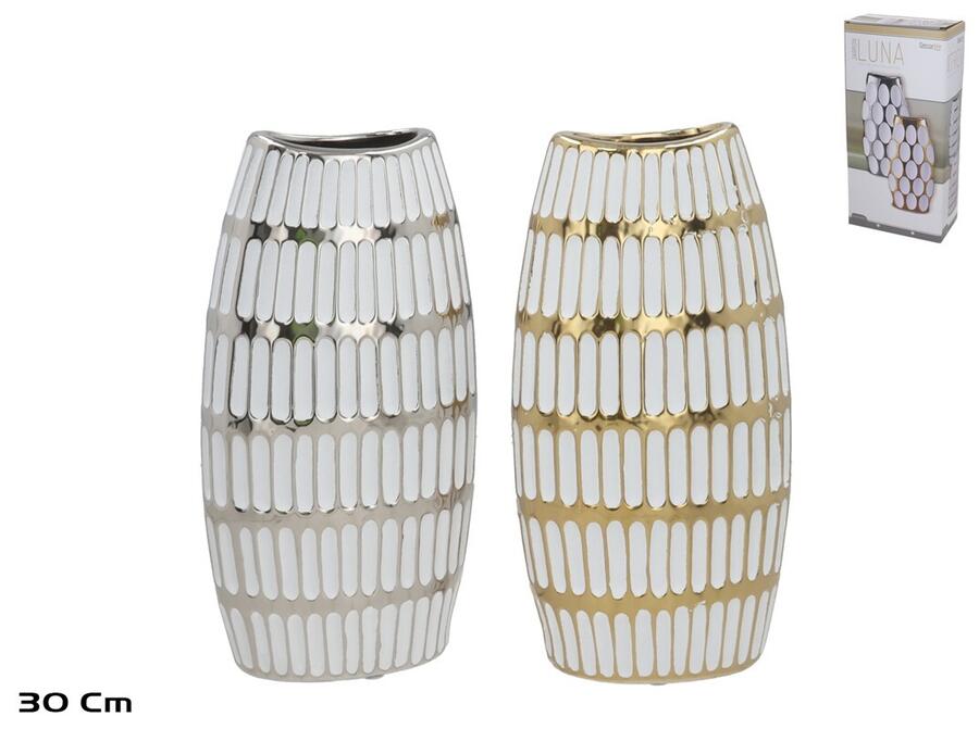 Керамическая ваза 14,5 x 7,5 x 30 см, 2 вида, DECORLIFE (8445393539997)