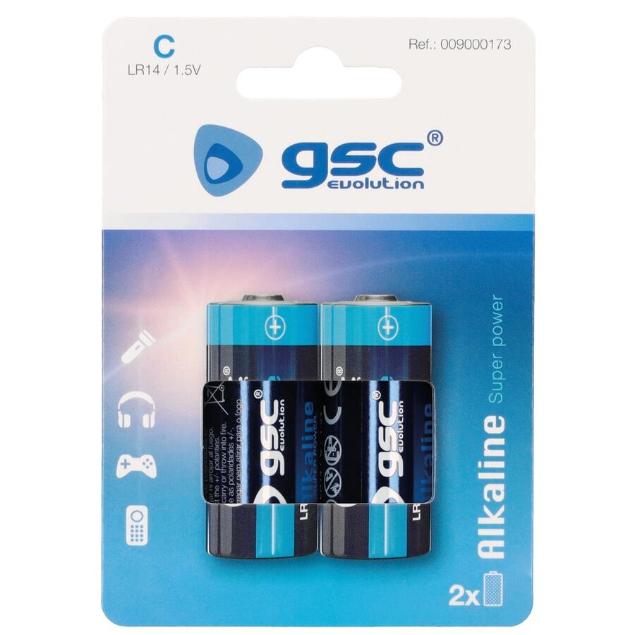 Щелочные батарейки GSC evolution alkaline LR14 (C), 2 шт./блистер, 009000173 (009000173)