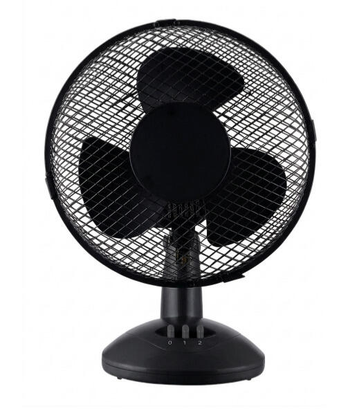 Galda ventilators, 19 W, 23 cm, 2 jaudas līmeņi, vertikāla noliekšana, melns, 5R51760B9B, Rosberg* (5R51760B9B)
