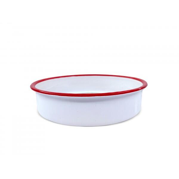 Круглая эмалированная форма для выпечки Oliver Voltz 5V1222KR36, 36×6,0 см, белая (5V1222KR36)