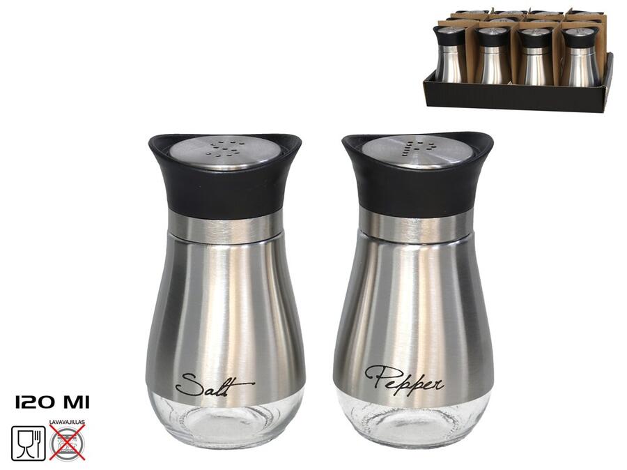 Nerūsējošā tērauda sāls trauks 120ml,  izmērs 11x 6x6cm, KITCHEN&GO (8445393277547)
